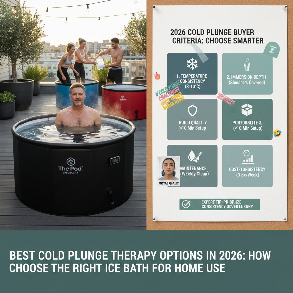 Best Cold Plunge Therapy Options in 2026: How to Choose the Right Ice Bath for Home Use
